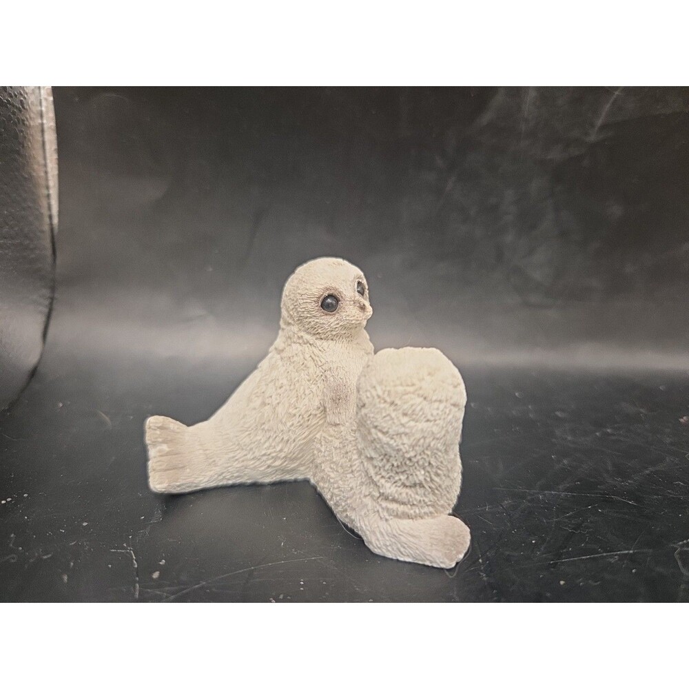 Vintage Sandicast  Harp Seal Pups Sculpture Signed Figurine